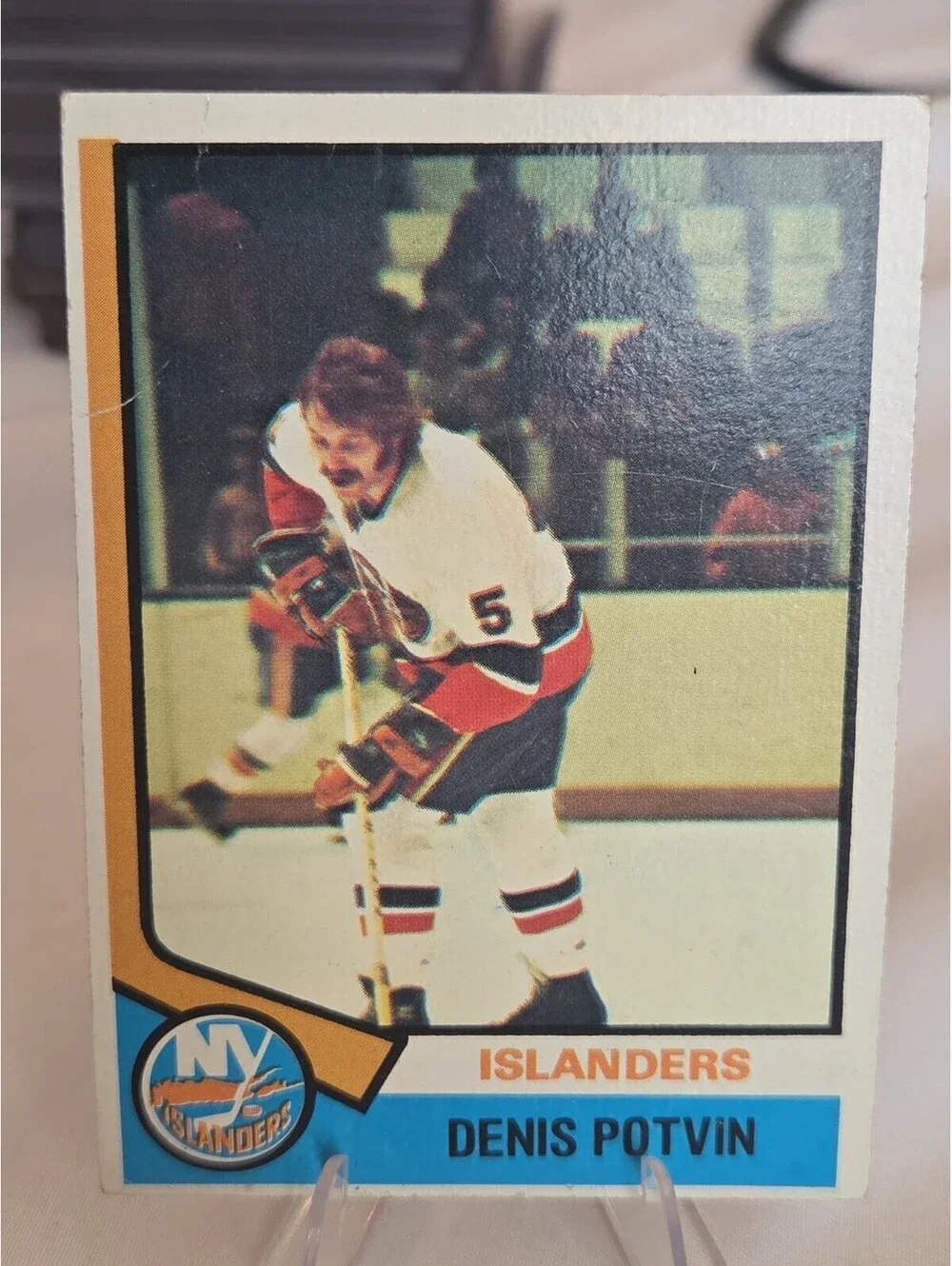1974-75 Topps #195 Denis Potvin New York Islanders Rookie Hockey Card EX